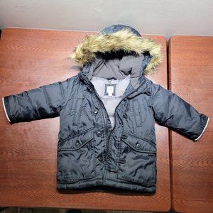 Baby Gap Boy Toddler Parka Jacket Winter Jacket Navy Size 2T 18-24 month